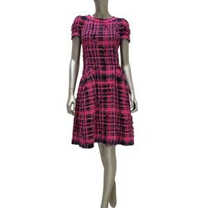 Chanel Spring 2014 Pink Tweed A-Line Dress - Size S